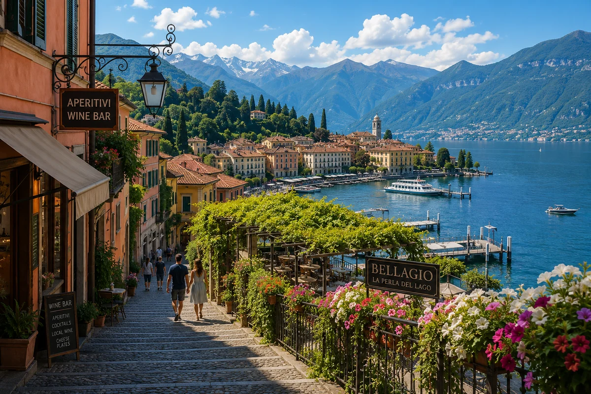 Illustration of Bellagio on Lake Como