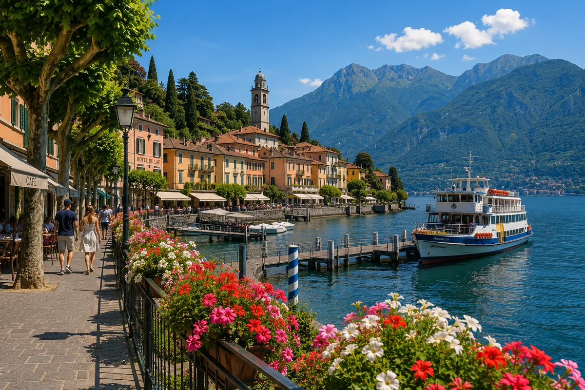 Illustration of Menaggio on Lake Como