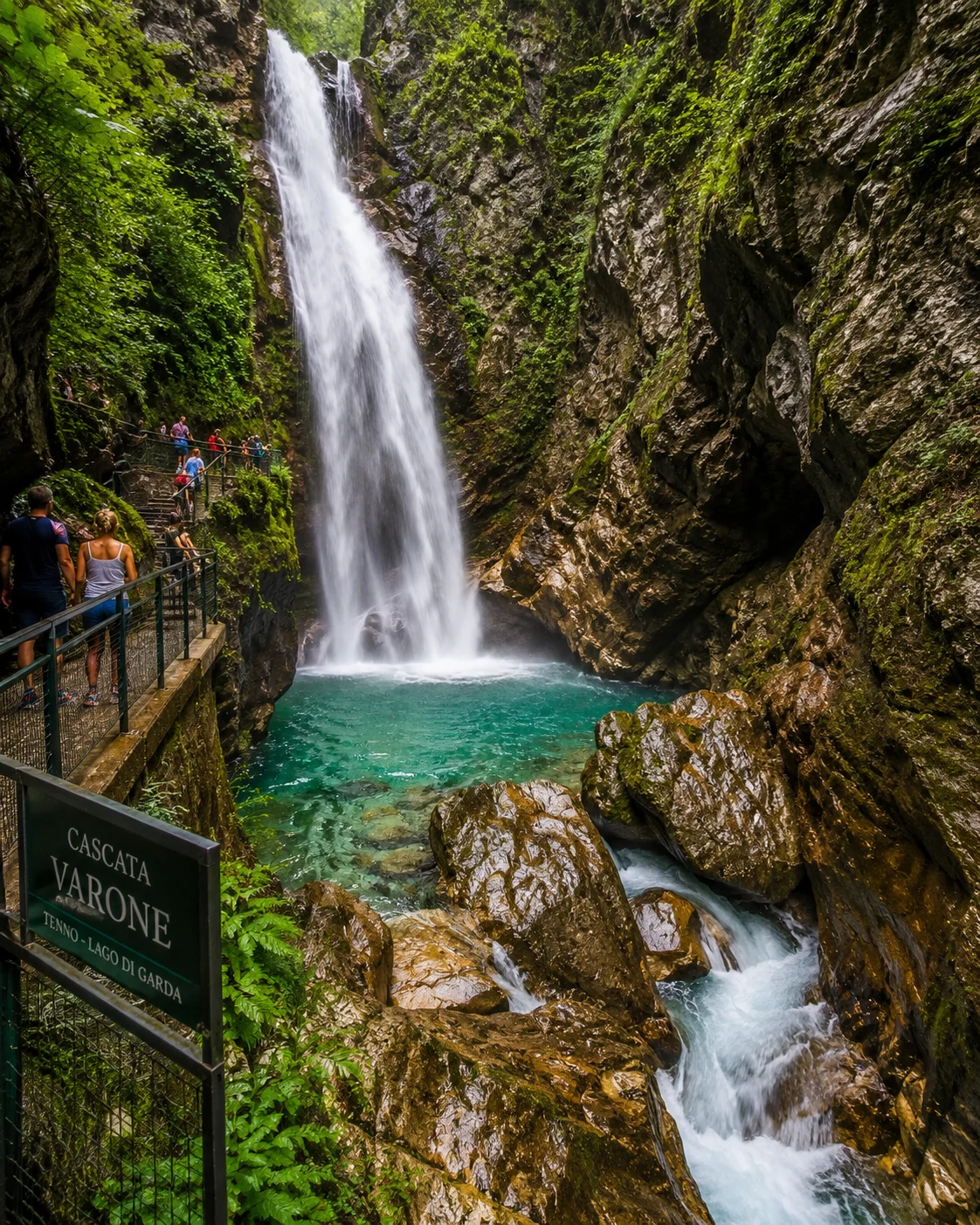 Illustration of Varone Waterfall near Riva del Garda