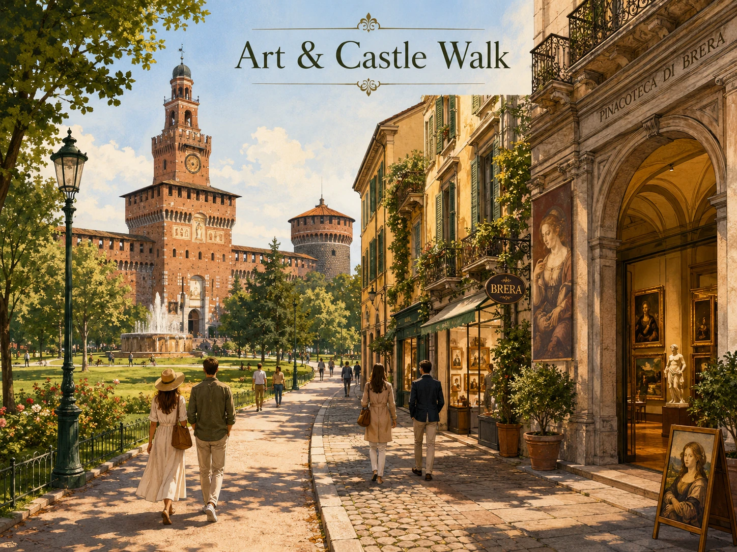 Sforza Castle, Parco Sempione, Brera and Pinacoteca di Brera