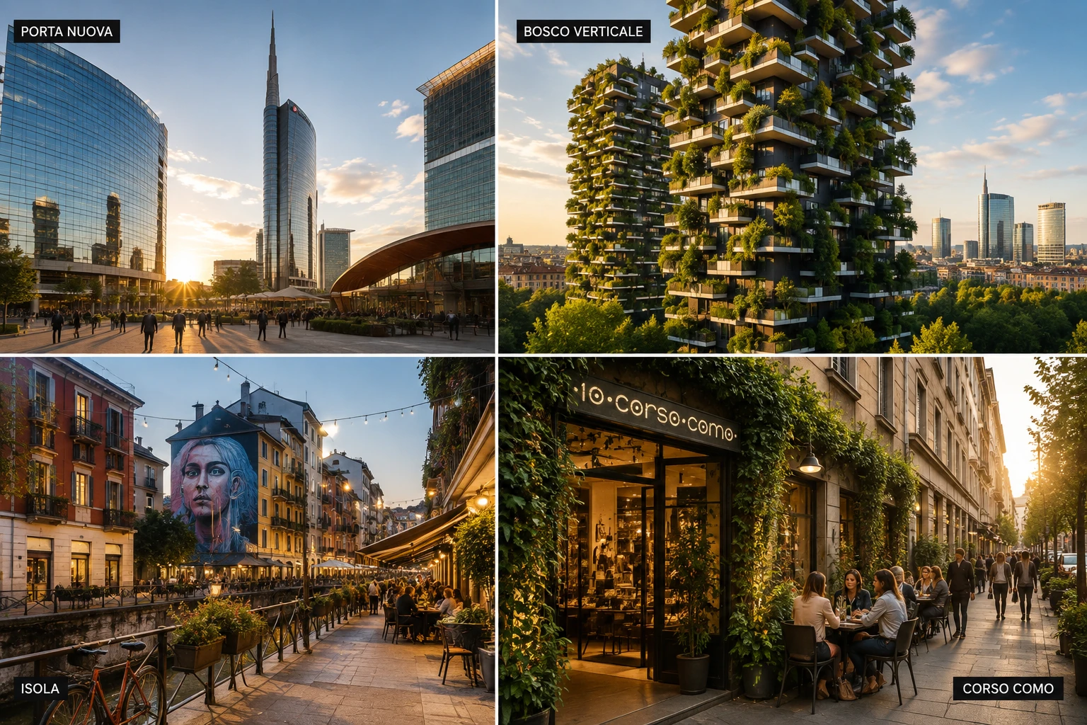 Porta Nuova, Bosco Verticale, Isola and Corso Como