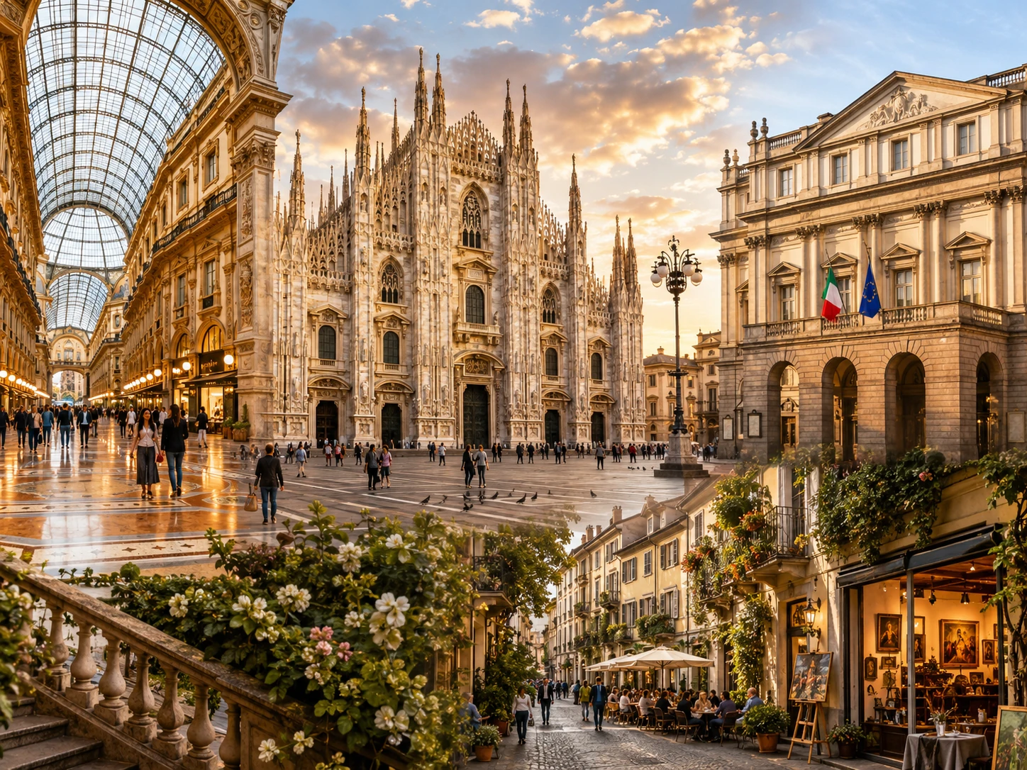 Duomo, Galleria Vittorio Emanuele II, La Scala and Brera in Milan